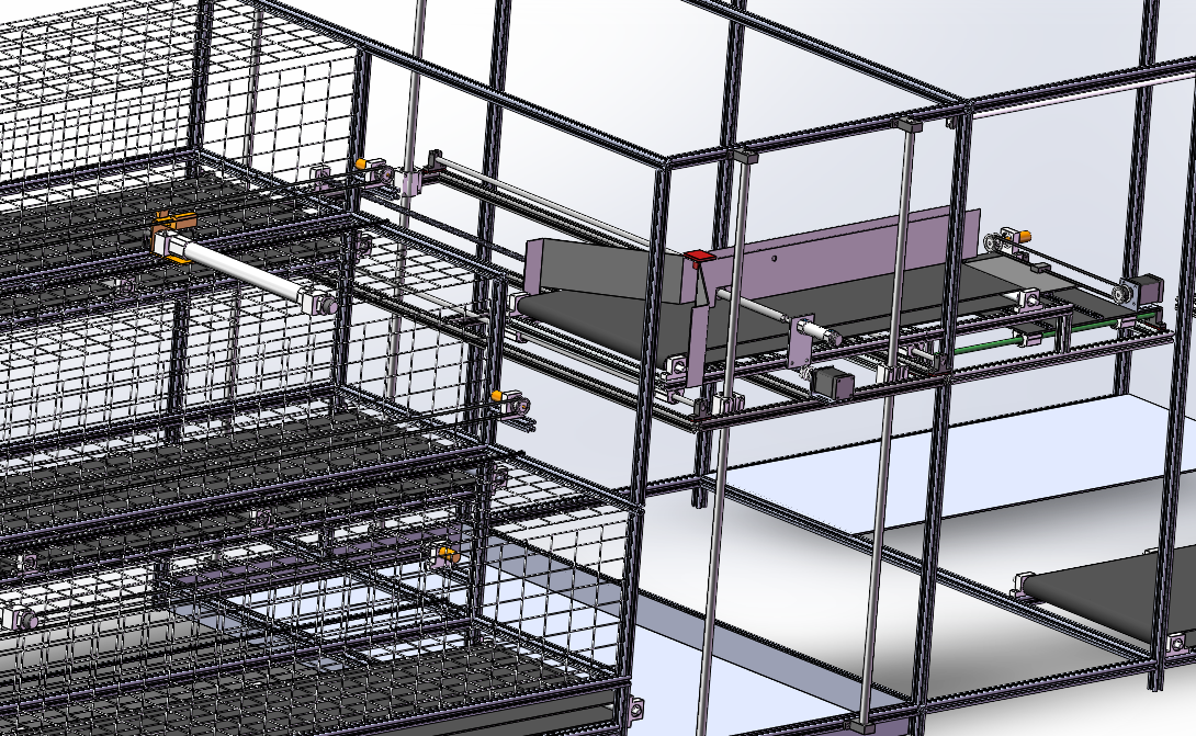 全自动鸡蛋巡检收集清理装箱装置