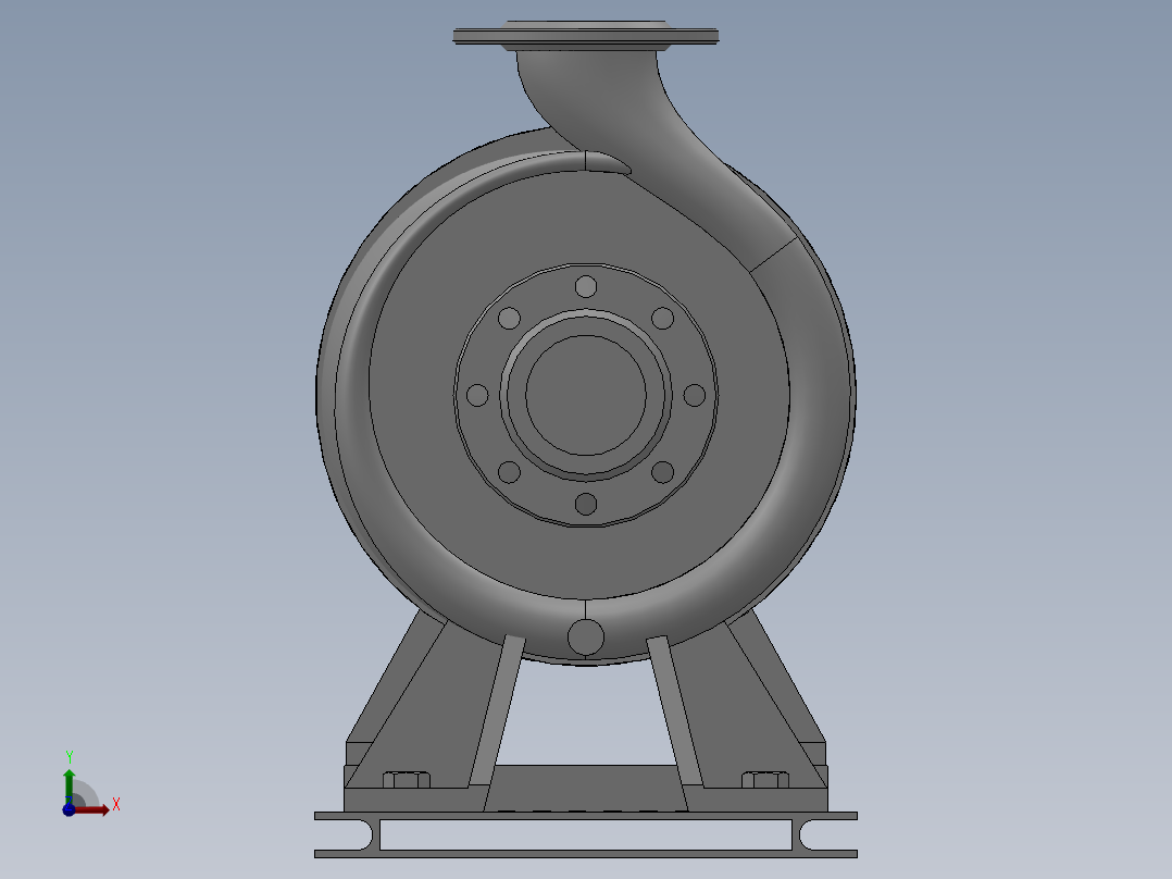 ISW╱IHW系列管道离心泵[ISW100-250(I)A]前视图
