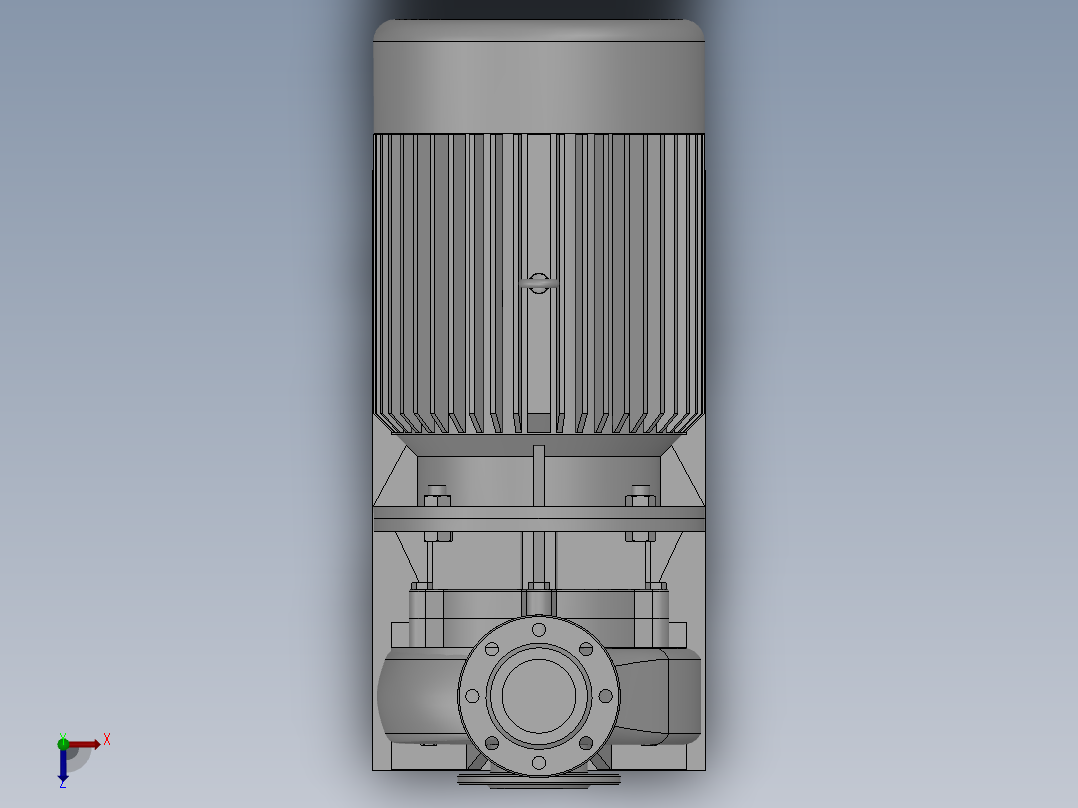ISW╱IHW系列管道离心泵[ISW100-250(I)A]俯视图