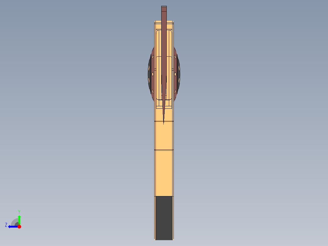爪子刀、刀右视图