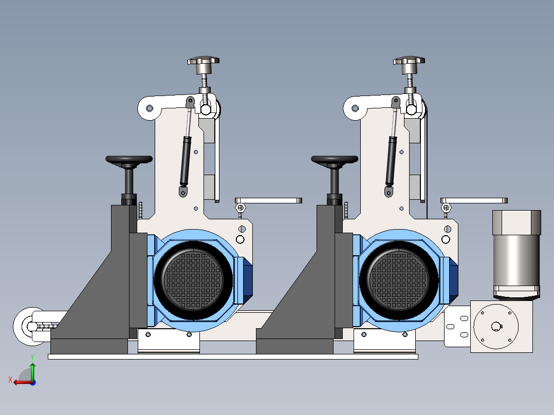小型拉丝机后视图