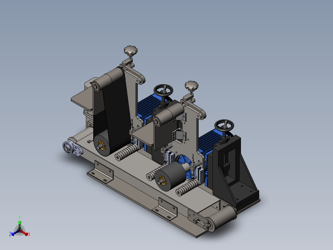 小型拉丝机正等轴测图