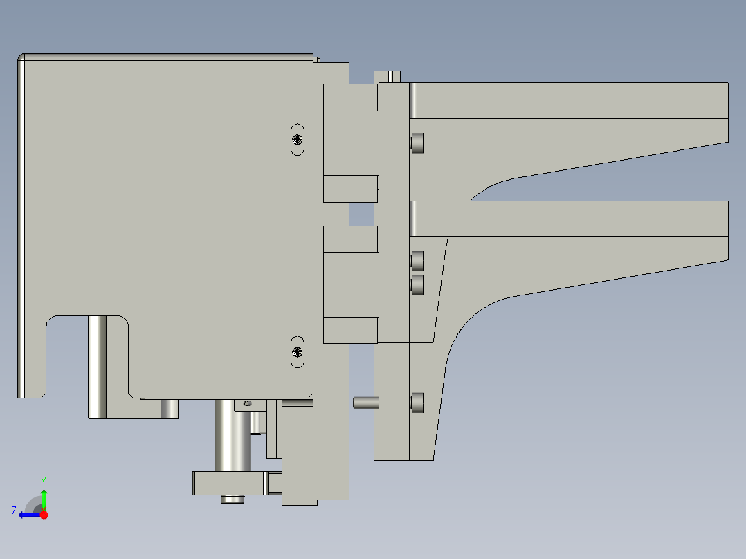 YBD0014垛台板驱动组件右视图