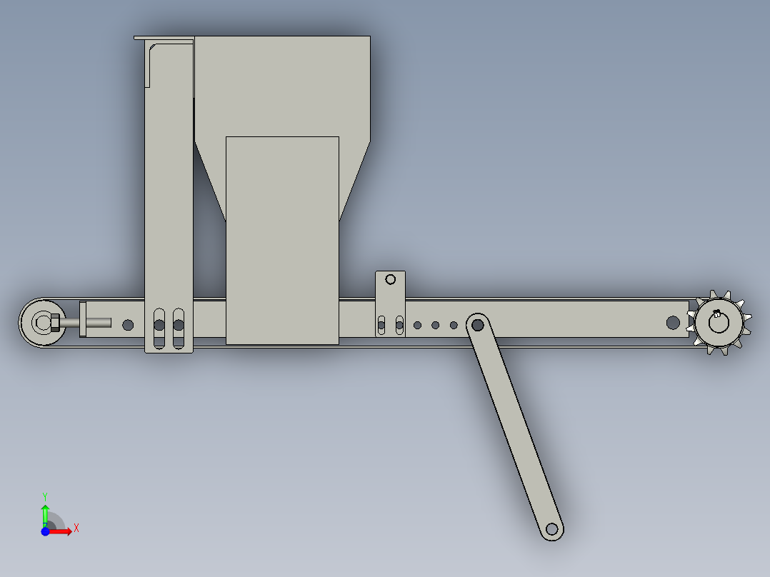 送面粉皮带线前视图