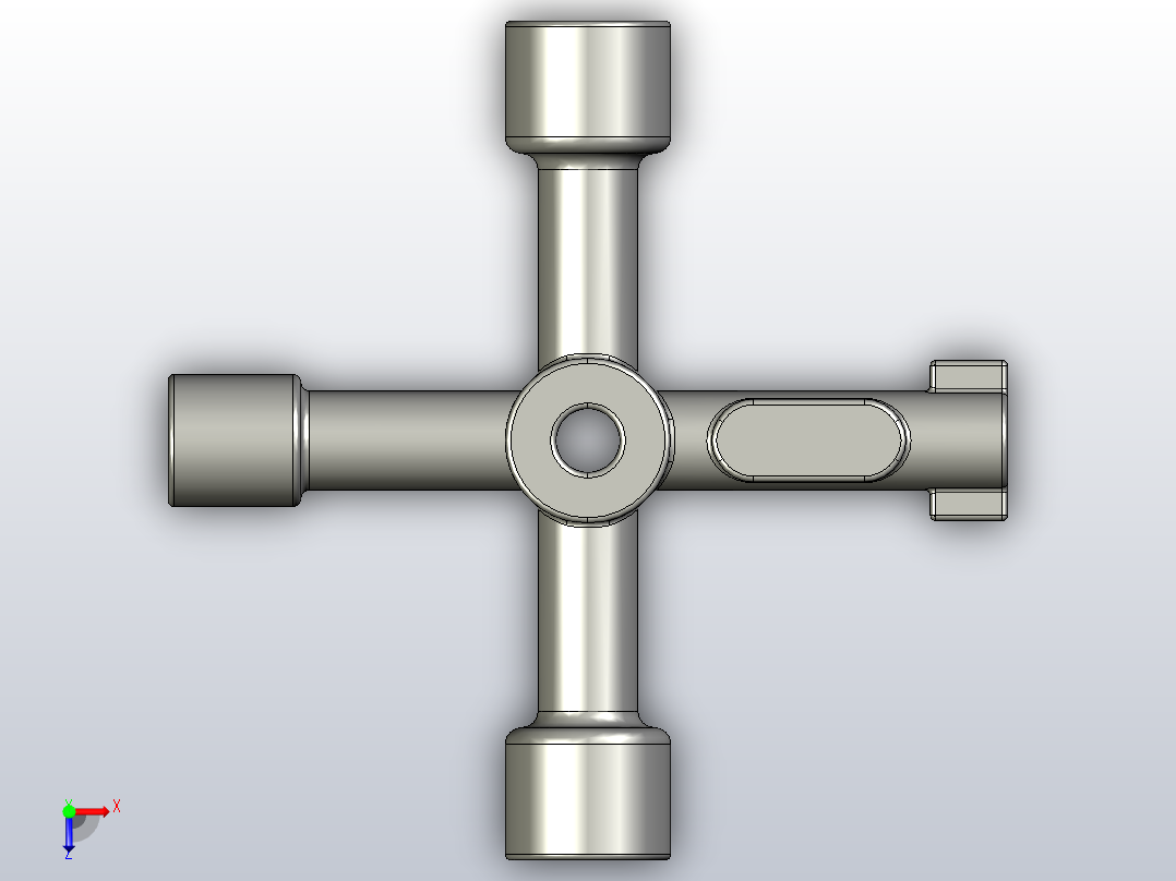 4向家用实用钥匙俯视图
