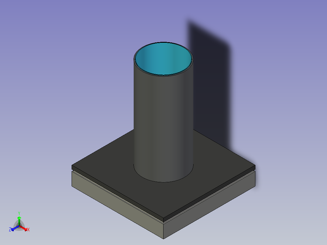 空心塑料圆管正等轴测图