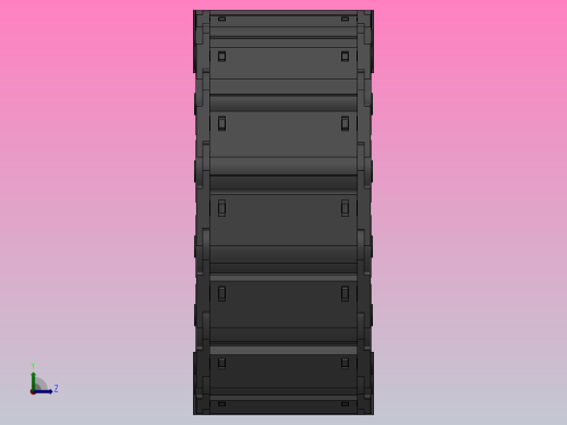 弯曲半径150内高35两侧打开型封闭式拖链_DMD35CD-35-130-150R-30左视缩略图