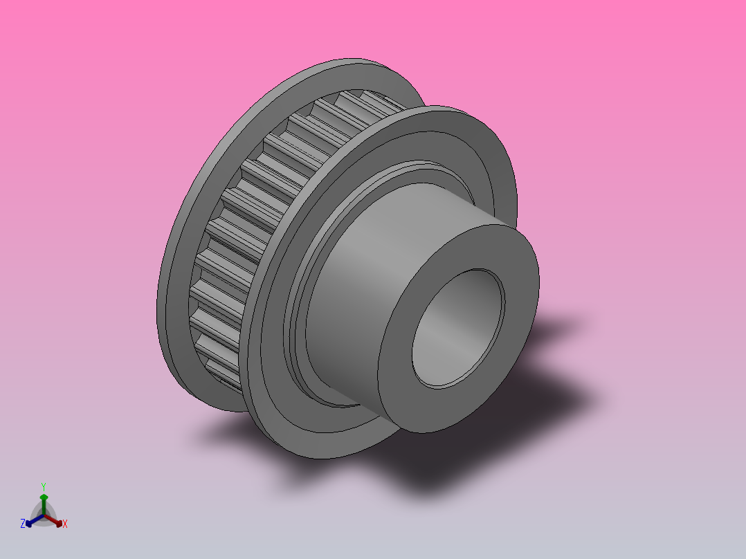大凸缘型小凸缘型半圆弧形齿同步带轮S3M型_SS3MDC-28-6-dc10-A主视图