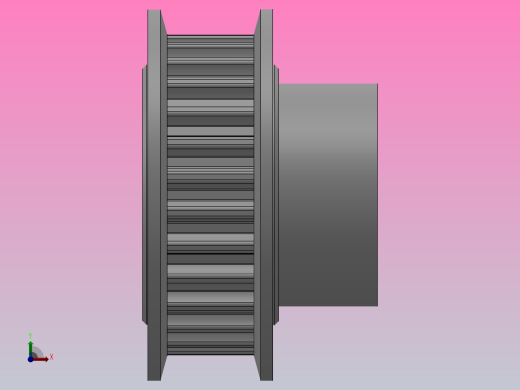 大凸缘型小凸缘型半圆弧形齿同步带轮S3M型_SS3MDC-28-6-dc10-A前视缩略图