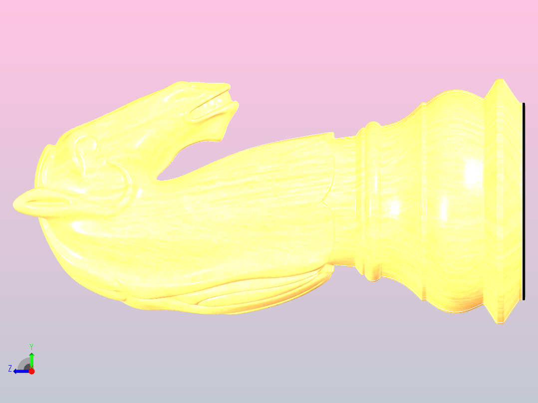 木制国际象棋右视图