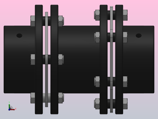 DSJM多节键槽联接膜片联轴器_DSJM-210-40-40前视缩略图