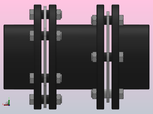DSJM多节键槽联接膜片联轴器_DSJM-210-40-40后视缩略图