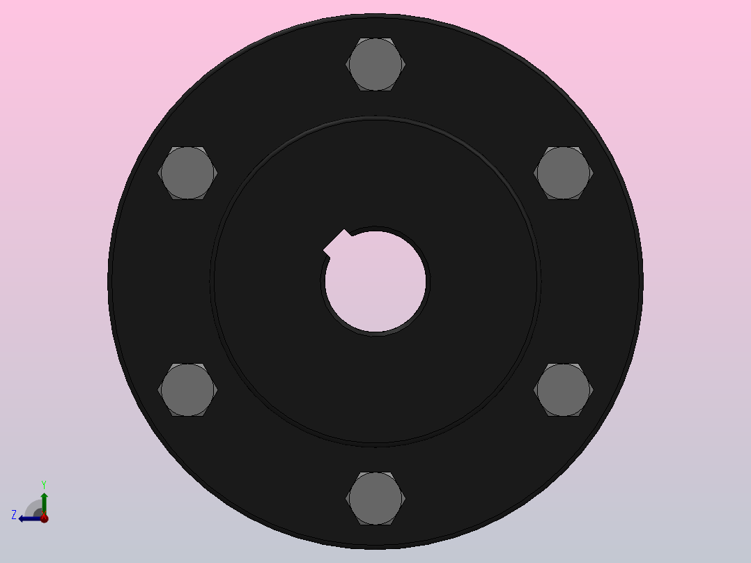 DSJM多节键槽联接膜片联轴器_DSJM-210-40-40右视图