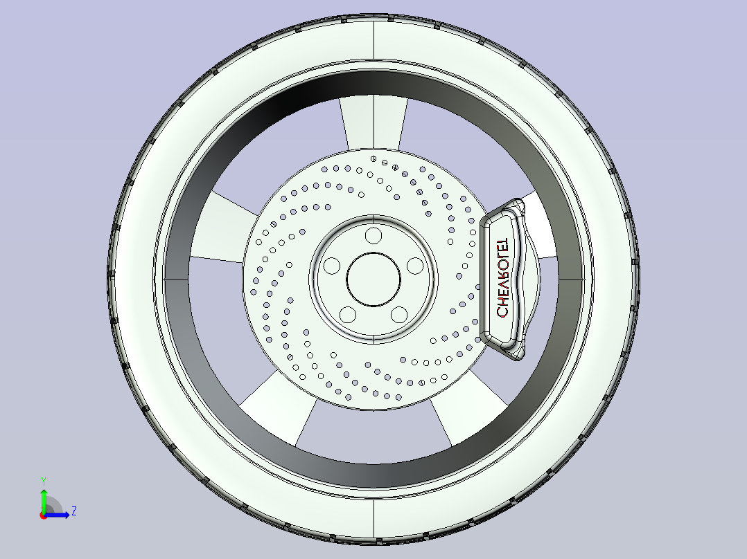 科迈罗轮毂左视图