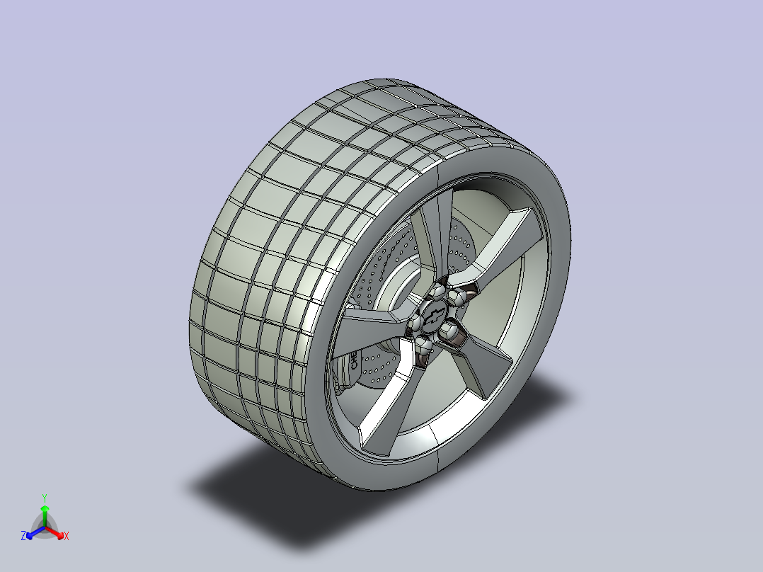 科迈罗轮毂正等轴测图
