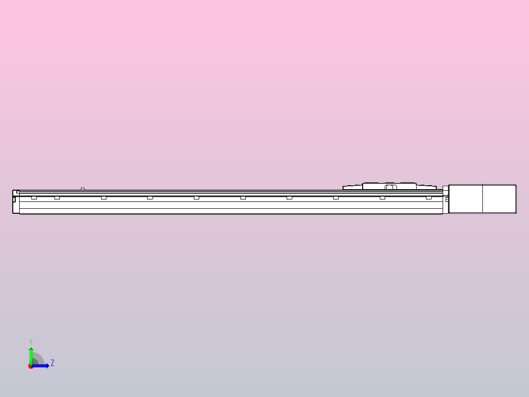 机器人皮带驱动直线轴TPA-GCB-120-P70-L650-QL-M20-N3左视图