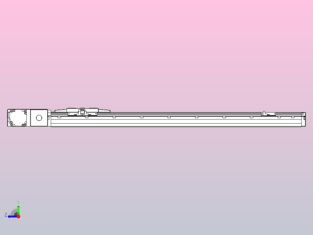 机器人皮带驱动直线轴TPA-GCB-120-P70-L650-QL-M20-N3右视图