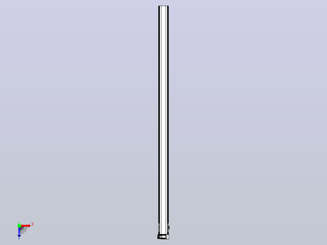 皮带直线轴半封闭可选导轨TPA-HNB-140D-120-L2950-RU-C-P40-N3俯视图