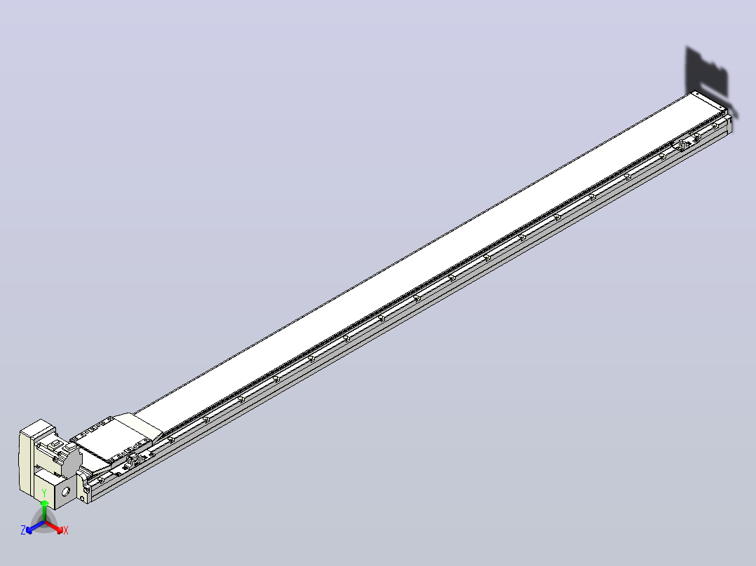 机器人皮带驱动直线轴TPA-GCB-120-P70-L1550-LU-M20-N3主视图