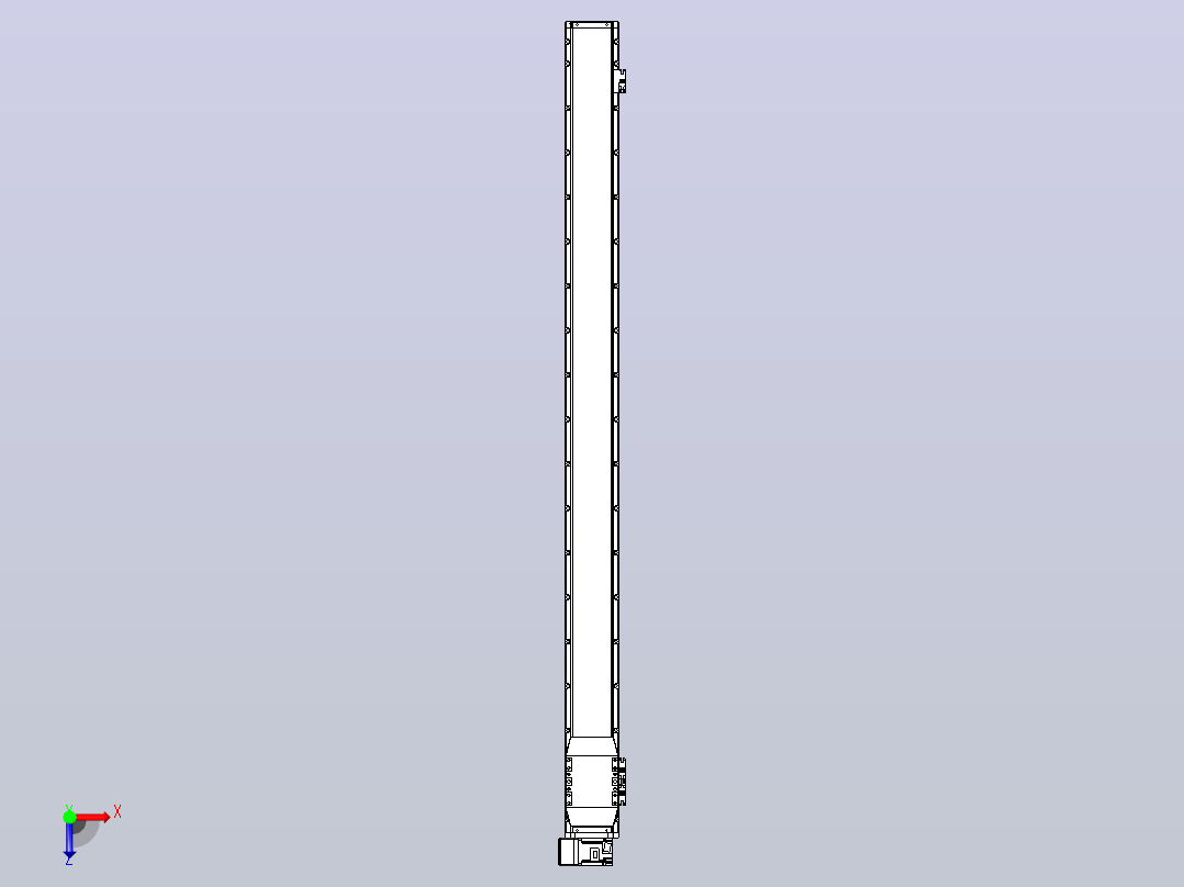机器人皮带驱动直线轴TPA-GCB-120-P70-L1550-LU-M20-N3俯视图