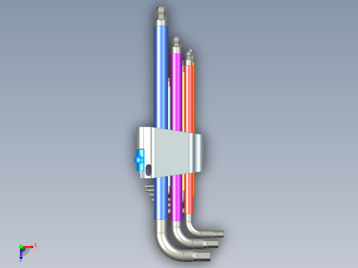 Wera 950_9 Hex-Plus 多色 HF 1 L 键套装俯视缩略图