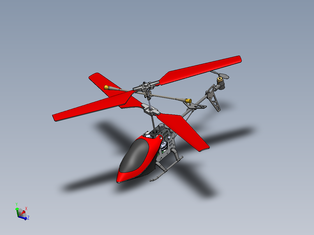 RC helicopter遥控直升机主视图