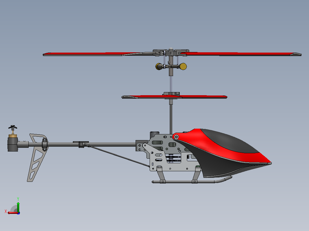 RC helicopter遥控直升机后视图