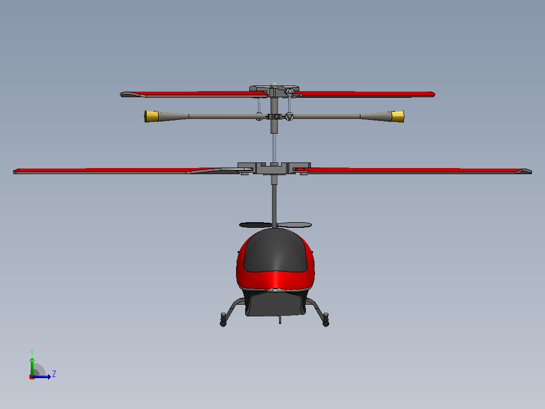 RC helicopter遥控直升机左视图
