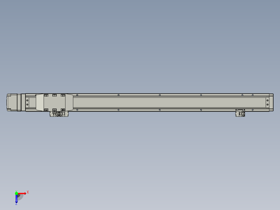 GTH4-L#-450-BM-M05-C3 GTH4内嵌式螺杆滑台 电机后折 TOYO模组俯视图