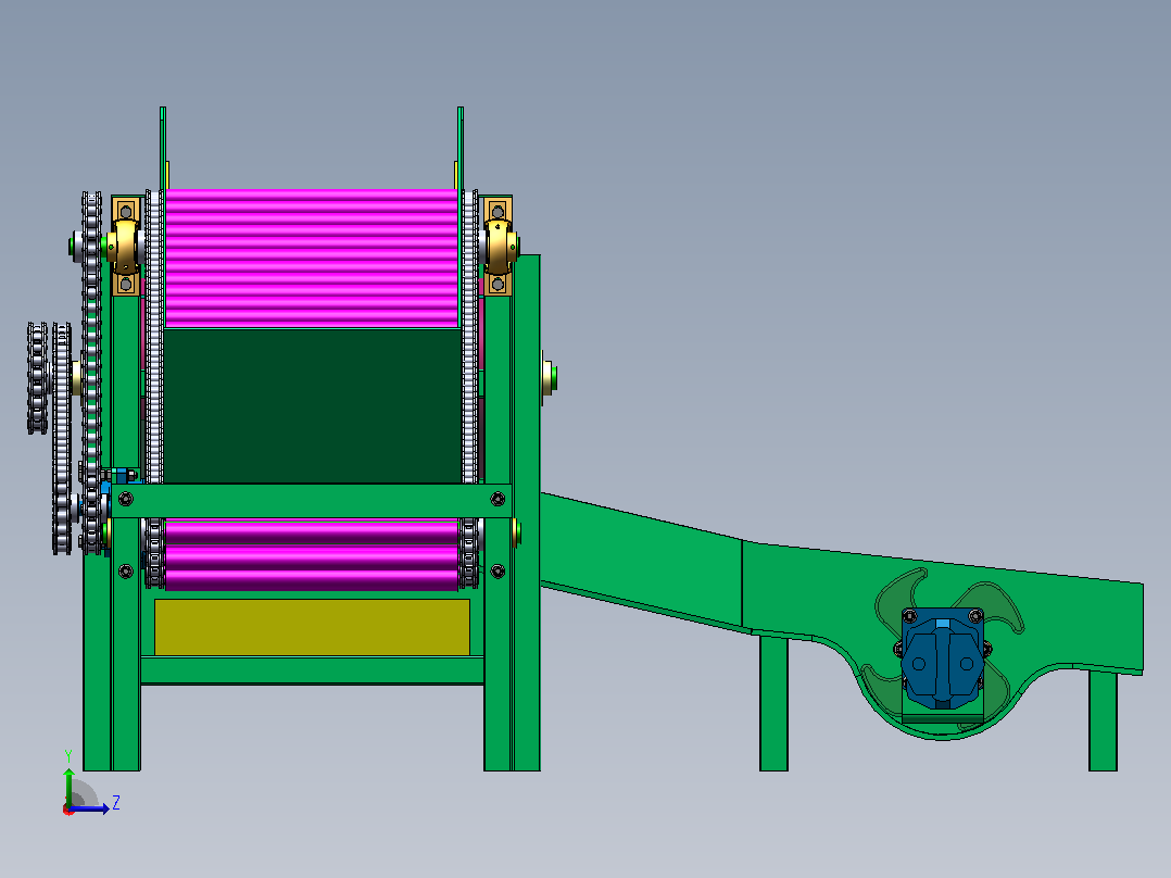 液压水果分拣机（SW+CAD+说明书）左视图