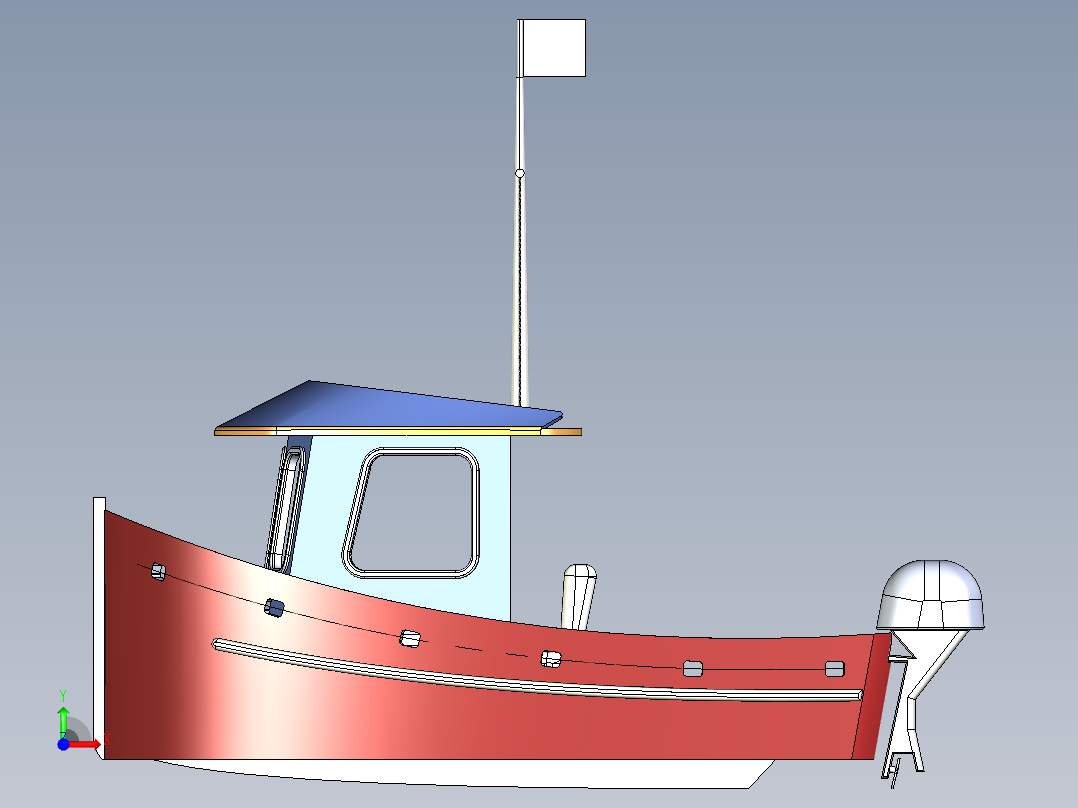 SW2015含特征小船前视图