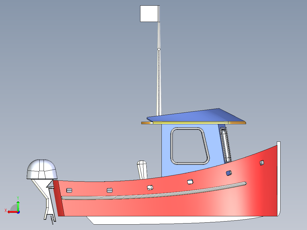 SW2015含特征小船后视图