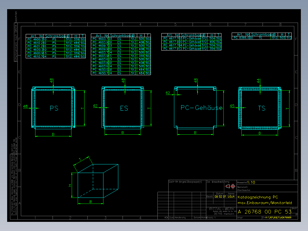 威图pc控制柜图纸