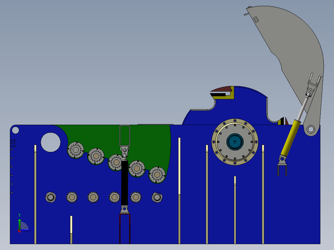 191木片切削机左视图