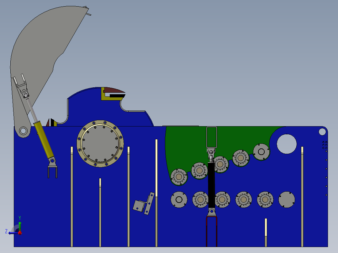 191木片切削机右视图