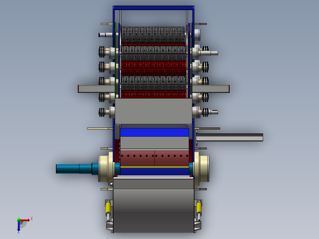 191木片切削机俯视图