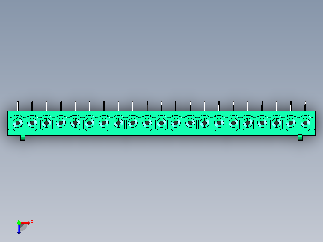 DEGSON 2EDG 系列 5.0mm 可插拔接线端子组-2EDGA-5.0-21P-14-00AH俯视图