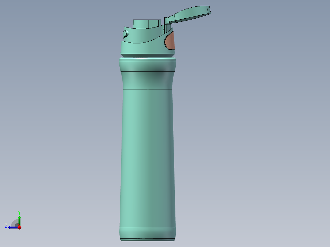 保温杯模型右视图