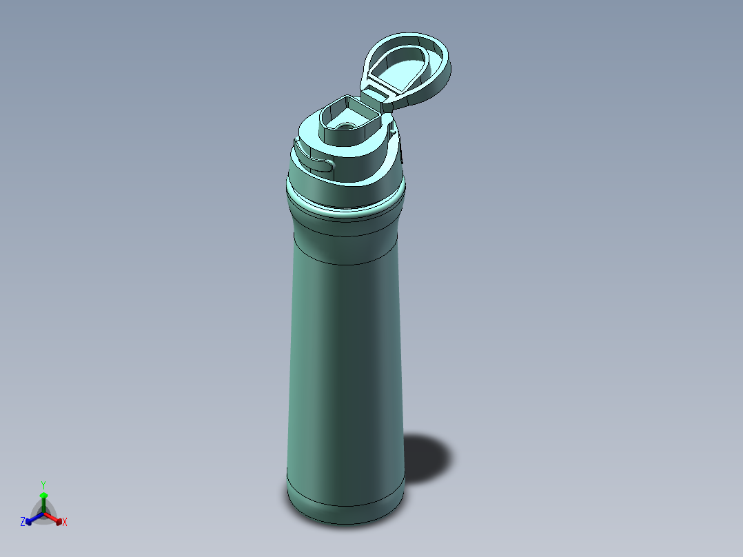 保温杯模型正等轴测图