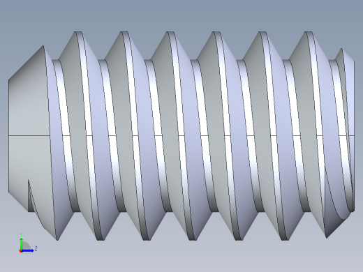 UNC 平头紧定螺钉-UNC SET SCREW 10-24 x0.3125.STEP左视缩略图
