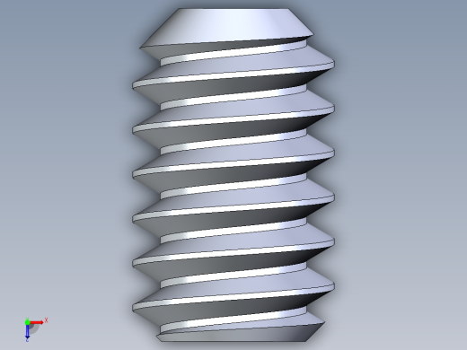 UNC 平头紧定螺钉-UNC SET SCREW 10-24 x0.3125.STEP俯视缩略图
