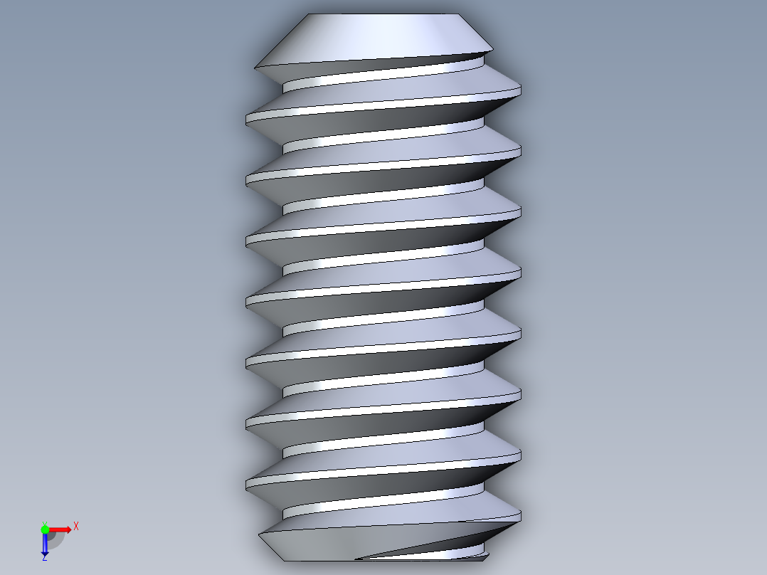 UNC 平头紧定螺钉-UNC SET SCREW 10-24 x0.375.STEP俯视图