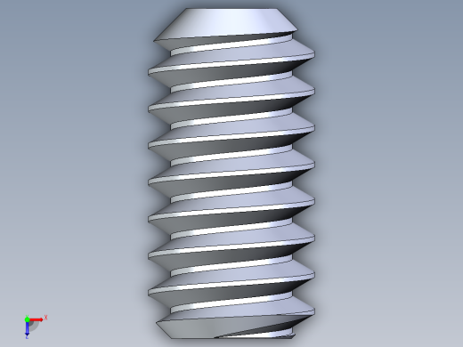 UNC 平头紧定螺钉-UNC SET SCREW 10-24 x0.375.STEP俯视缩略图