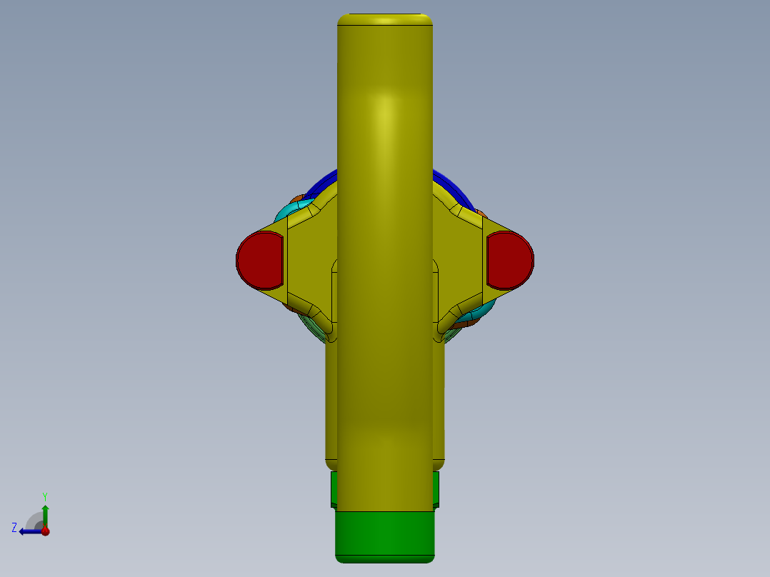 气动冲击钻右视图