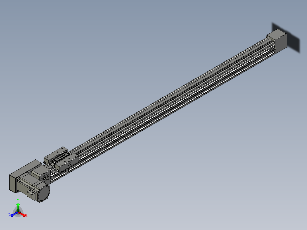 威洛博直线电机模组EB4-L40-S900-BR-57-MS3主视图