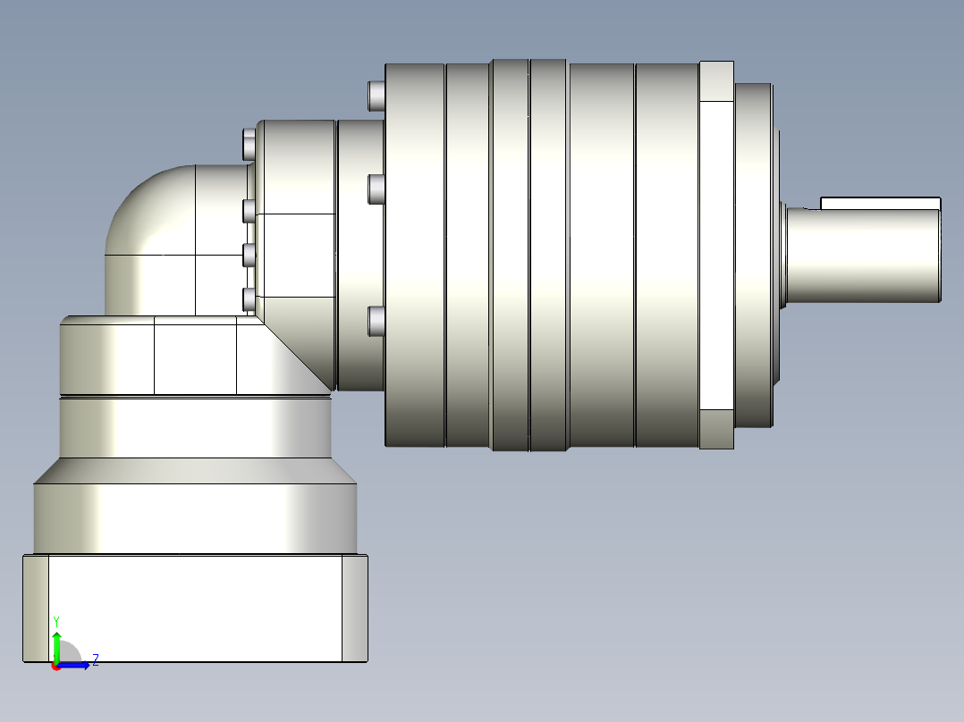 多摩川行星减速机TBR-090-L2-19DC19左视图