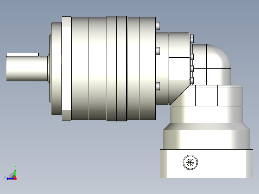 多摩川行星减速机TBR-090-L2-19DC19右视图