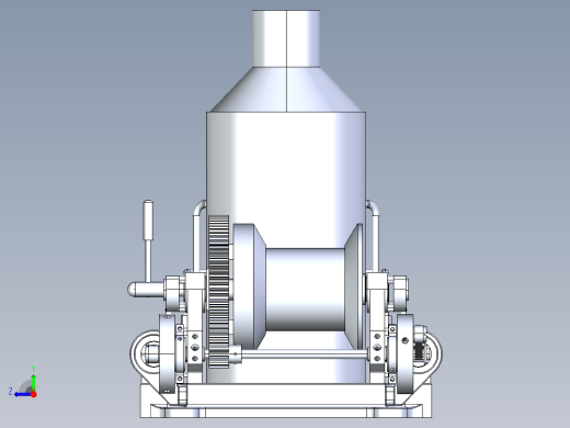带离合器的 2x1 缸蒸汽机操作绞盘右视缩略图