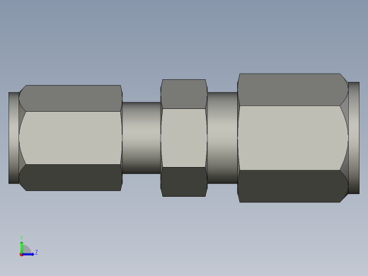 卡套式工业通用硬管接头6-4_hbu-s左视缩略图