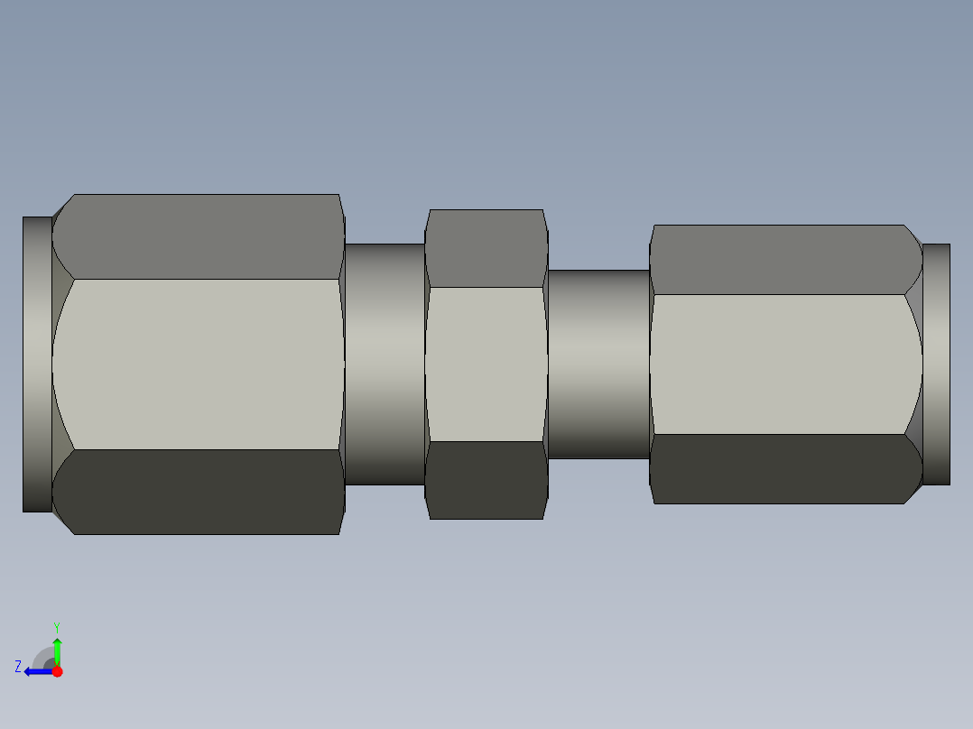 卡套式工业通用硬管接头6-4_hbu-s右视图